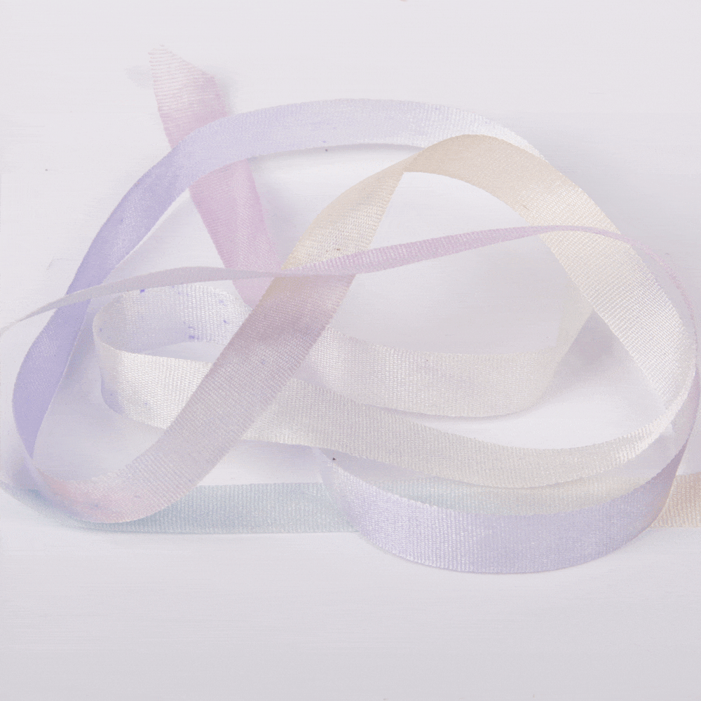 Hydrangea Watercolour Silk Ribbon