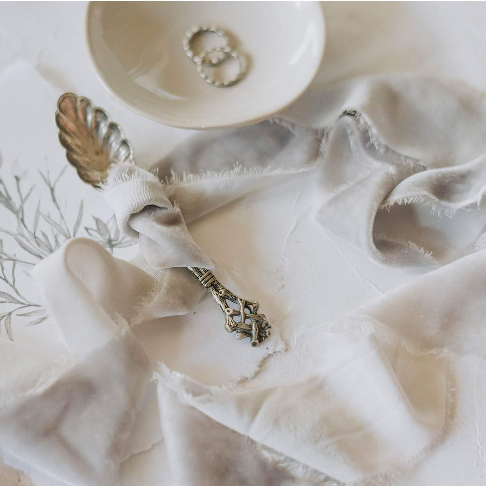 Ombre Grey Velvet Ribbon