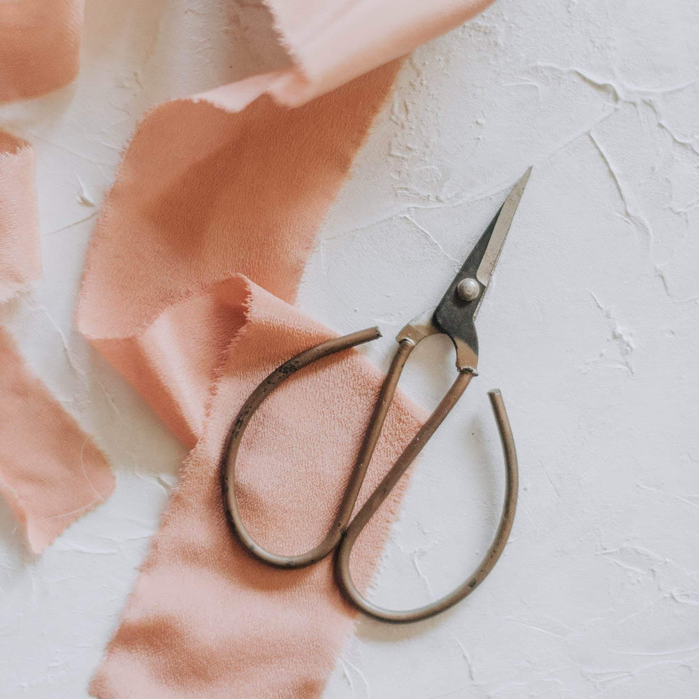 Desert Clay Crepe Silk Ribbon - 5cm