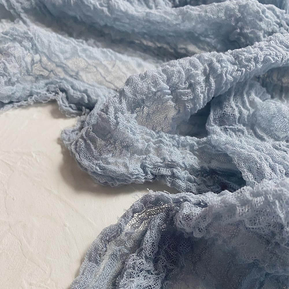 Dusty Blue Cheesecloth Runner | 4m • Table Runners • Wedding decor