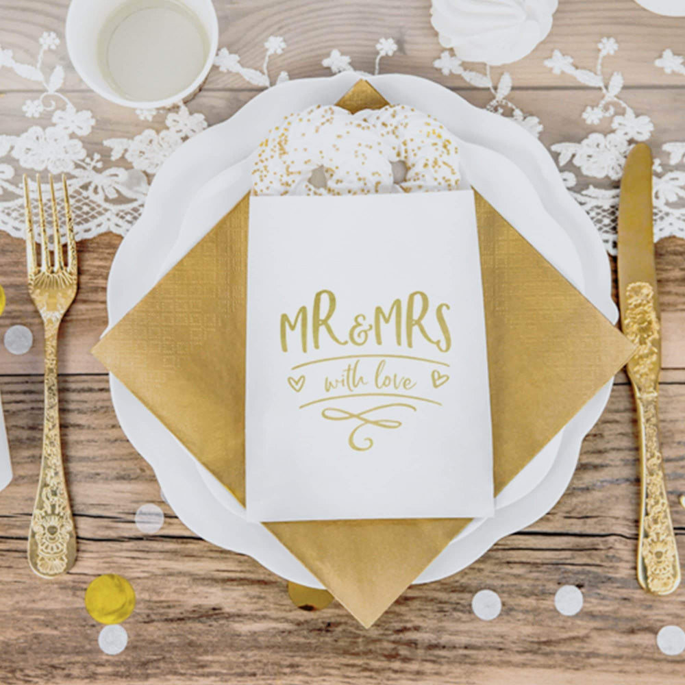 Mr & Mrs Paper Favour Bag | 6 Pk